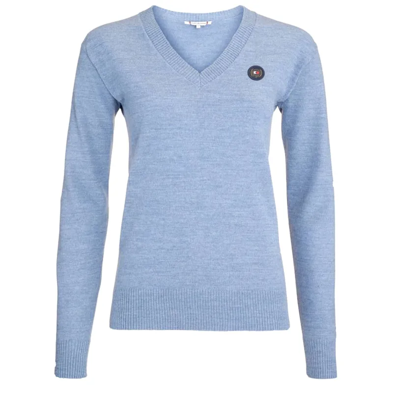 Tommy Hilfiger Women's V-Neck Pullover - Light Moonstone